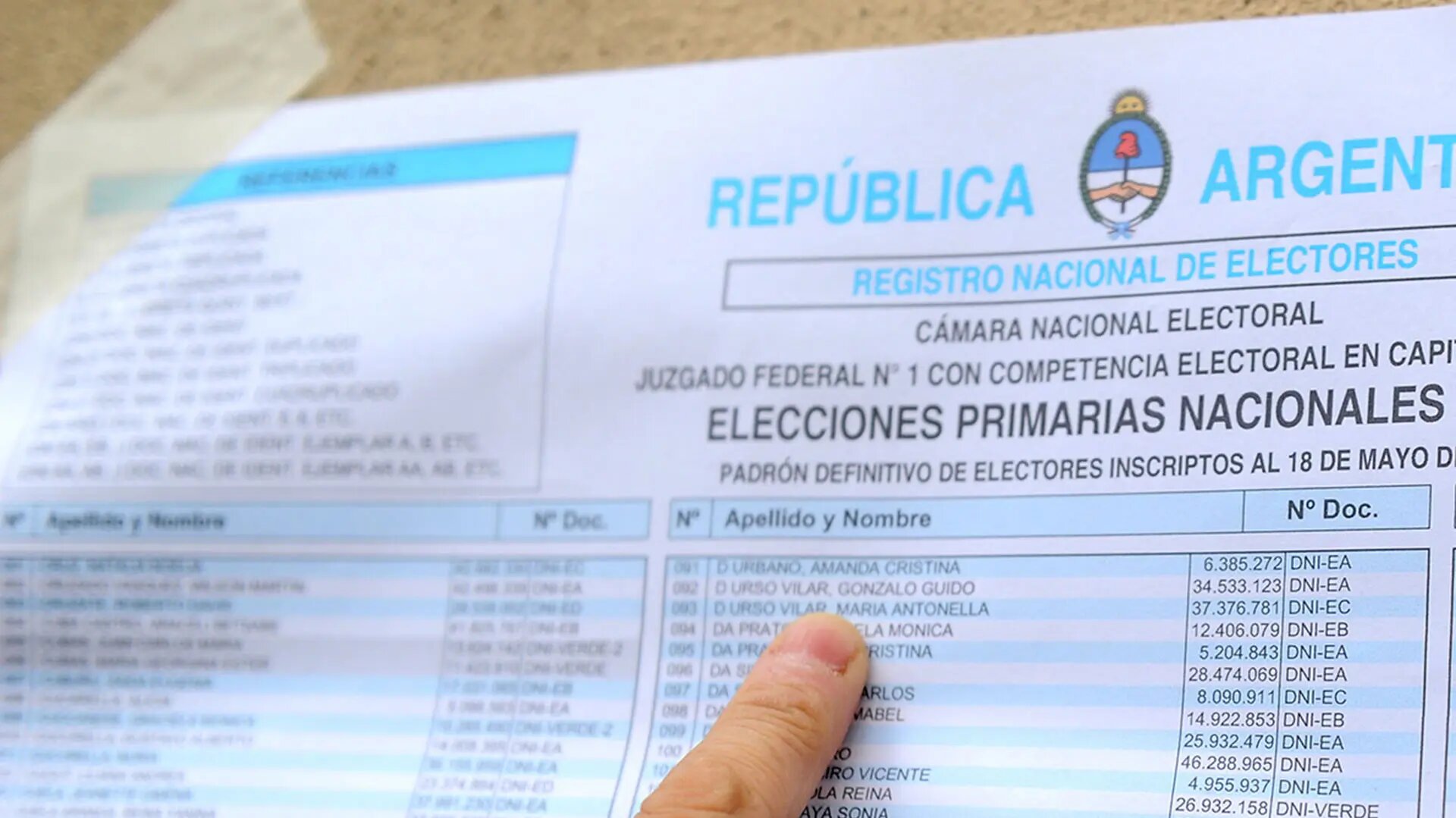 Elecciones: último día para consultar el padrón provisorio y hacer reclamos