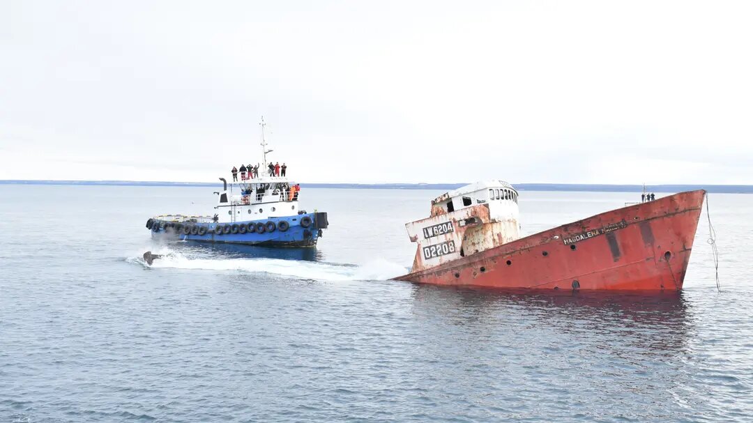 El quinto barco ya forma parte del Parque Submarino Las Grutas