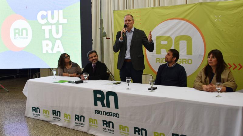 Palmieri presidió el acto de lanzamiento del programa “Encuentros Culturales Rionegrinos”