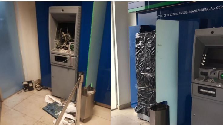 Vandalizaron el cajero de un banco en un intento de robo en Neuquén