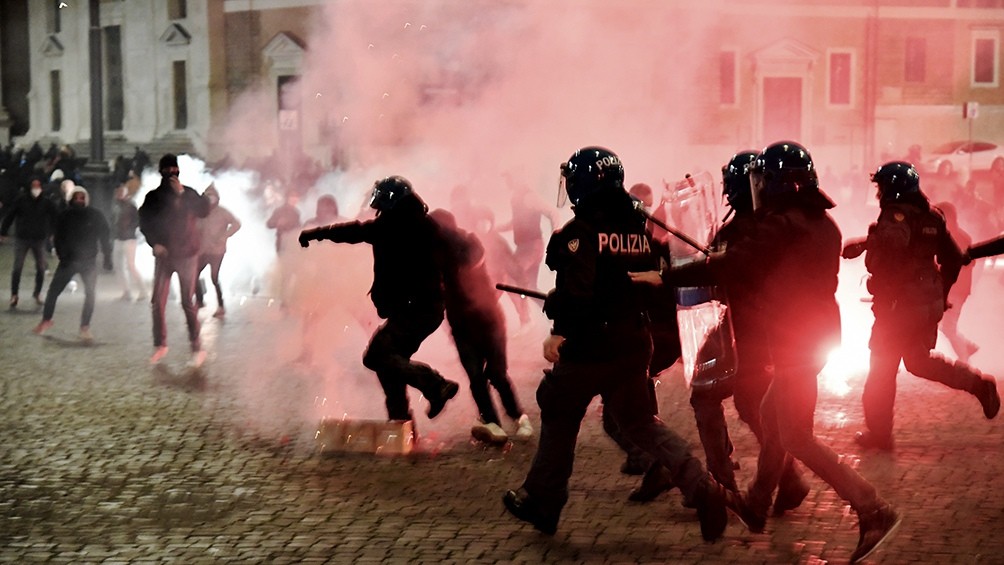 Italia: preocupa al Gobierno la radicalización de las marchas contra las medidas