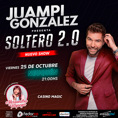 Juampi González presenta su nuevo stand up «Soltero 2.0»