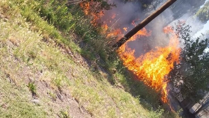 Un incendio de pastizales alertó esta mañana a vecinos de Neuquén